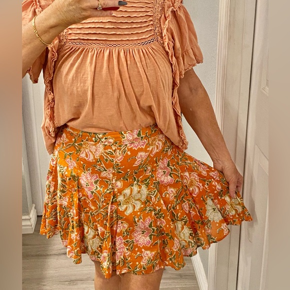 🧡GUC Free People *Final Reduction* End Of The Island Godet Mini Skirt. - Picture 3 of 9